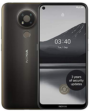 Nokia 3.4 6.39 Inch Android UK SIM-Free Smartphone with 3GB RAM and 32GB Storage (Dual SIM) - Charcoal
