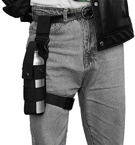 Sac de Jambe Tactique, Sacoche de Cuisse Tactique Poche de Bouteille d'Eau Mini Extincteur Sac de Jambe Tactique Adults Pochettes pour Cyclisme Voyage Sports de Plein Air