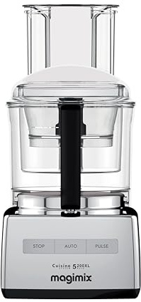 Magimix Robot de Cuisine Multifonction CS 5200 XL - Hachoir, Blender, Presse Agrumes - Bol 3,6L - Fabriqué EN FRANCE - Chrome brillant