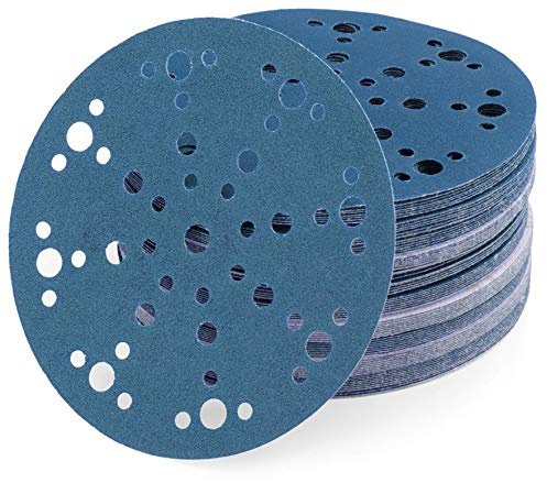 Trocken und nass Schleifpapier Schleifscheiben 150 mm klett mit 48 Löchern K100 50 St von WAbrasive für Auto | passend zu festool rotex 150 mit schleifteller 150mm klett