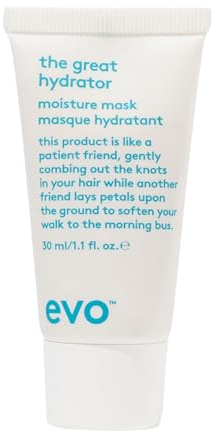 EVO The Great Hydrator Feuchtigkeitsmaske – Reisegröße, feuchtigkeitsspendend, intensive Haarmaske zur tiefen Hydratisierung, Stärkung und Verbesserung der Handhabbarkeit von trockenem Haar, 30 ml