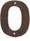 Números para Casas de Hierro Fundido 0-9 (0, Marrón Rustico)