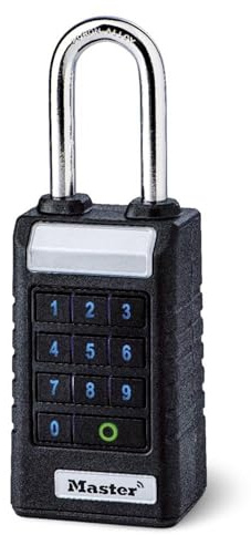 Master Lock 6400EURLJENT Professional Bluetooth Smart Padlock [Bluetooth Compatible with Smartphones] [Long Shackle] [Weatherproof]