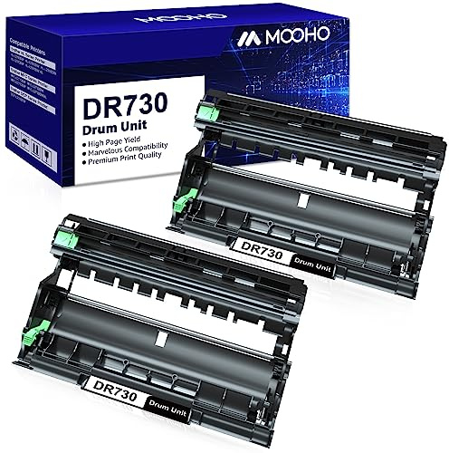 MOOHO DR-730 Drum Unit Compatible Replacement for Brother DR730 DR 730 Drum for Brother MFC-L2710DW HL-L2350DW HL-L2395DW HL-L2390DW HL-L2370DW DCP-L2550DW MFC-L2750DW Printer (2 Pack,NOT Toner)