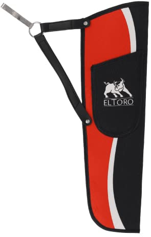 elToro Wave - Seitenköcher, hochwertige Verarbeitung, Cordura und Kunstleder, Aufbewahrung der Pfeile beim Bogenschießen (Rot)