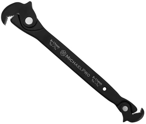MichaelPro MP001229 Schraubenschlüssel mit automatischer Größenverstellung, 4 mm bis 17 mm, Schwarz