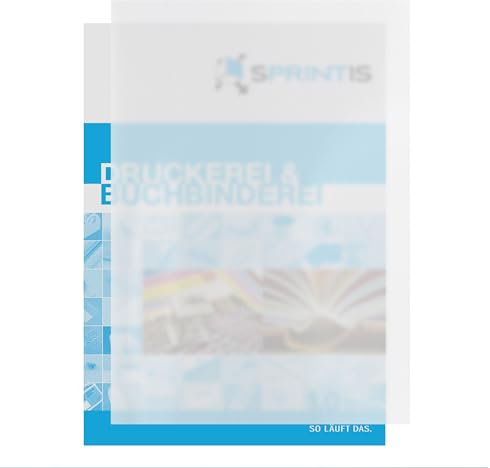 SPRINTIS - Deckblätter, DIN A4, matt, 100 Stück, Deckfolien, Blätter