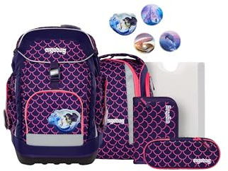 ergobag Maxi Set Set de 6 pièces, Sac à Dos Scolaire, Cartable Ergonomique, idéal pour Les Grands Enfants à partir de la 1re Classe