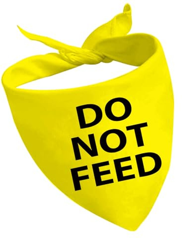 CENWA 1 x Hundehalstuch mit Aufschrift Do Not Feed, Warnung für Allergien, medizinische Warnung, Hundehalstuch, nicht füttern