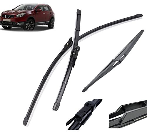 24+15+12 Front & Rear Wiper Blades Set,For Nissan,For Qashqai J10 2006-2013 Windshield Windscreen Window Brushes