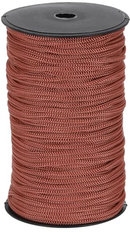 QUARKZMAN Cuerda de Polipropileno Trenzada Exterior 5mm 100M Café Oscuro | Cuerda Persiana Enrollable, Cordón para Tendedero, Camping, Senderismo y Actividades al Aire Libre