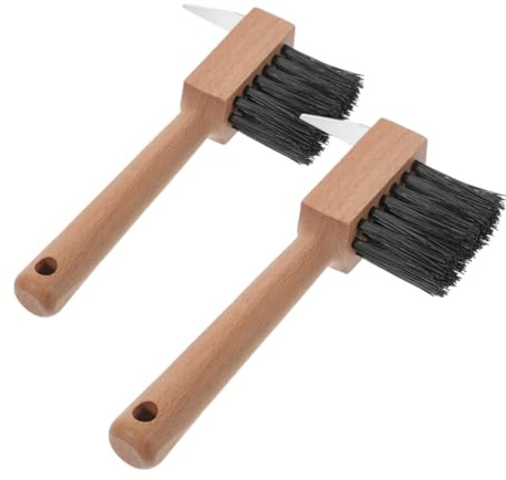 Supvox 2stücke Hufkratzerbürste Für Pferde Mit Holzgriff Für Hufpflege Und Reinigung Dem Bauernhof Ergonomisches Werkzeug Für Tägliche Hufwartung Und Schmutzentfernung