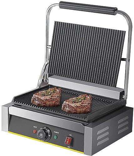 BOOZXCV Panini Press Sandwich Maker 2200W Commercial Electric Grilled Sandwich Toaster Maker Non-Stick Bakeware Sandwich Panini Grill Press Machine for Home Breakfast Panini