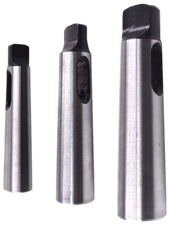 MeevrgR Set di 3 manicotti adattatori conici Morse, MT1-MT2 MT2-MT3 MT3-MT4 Manicotti per mandrino per trapano conico e alesatore, realizzati in acciaio 45#