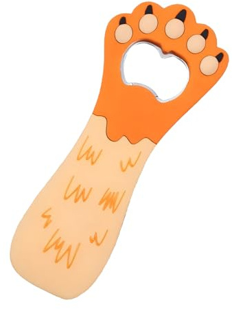 Cadeau Homme Original, Décapsuleur Chat en Forme de Griffes Orange, Cadeau Parfait pour Amoureux des Chats, Décapsuleur Biere, Noël, Anniversaire, Fête des Pères