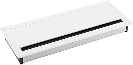 cyclingcolors Passacavo rettangolare in alluminio bianco 240x100x29mm per mobili e tavoli da ufficio