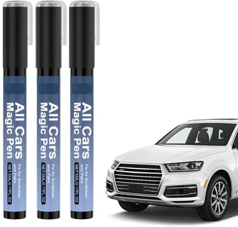 Generisch Lackstift Auto, Autolackstift Kratzer Entferner, All Cars Magic Pen Lackreparaturstift, 2-in-1 Wasserfester Kratzer Reparatur Stift für Autokratzer, Glänzend/Matt/Schwarz/Weiß/Silber