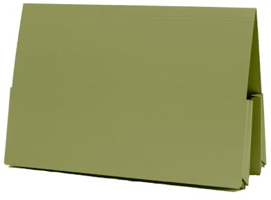 Exacompta - Ref 214-GRNZ - Guildhall - Double Pocket Legal Wallet, 250 x 355mm, 315gsm Premium Heavyweight Manilla, Holds A4 & Foolscap Documents - Green, Pack of 25