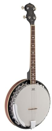 Stagg BJM30 4DL Exklusives Bluegrass Banjo mit 4 Saiten und Korpus aus Metall