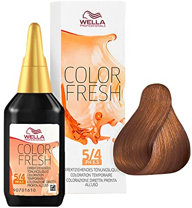 Wella Color Fresh PH 6 5 - Acid - 5/4 Hellbraun Rot, 75 Ml