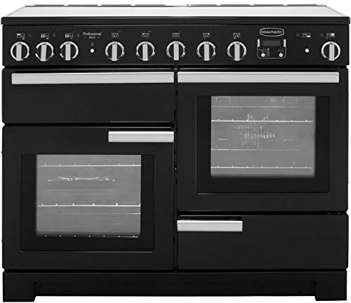 Rangemaster Professional Deluxe 110cm Electric Range Cooker with Induction Hob - Black