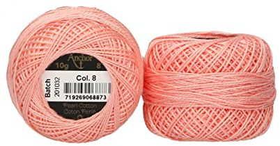 Anchor Perlgarn 8, 4591008-00008, Farbe:lachsrosa, Stickgarne