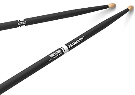 ProMark Drum Sticks - Mike Portnoy Drumsticks - ActiveGrip For Secure, Comfortable Grip - Gets Tackier As Your Hands Sweat - Active Grip Finish, Oval Wood Tip, Hickory Wood - 1 Pair