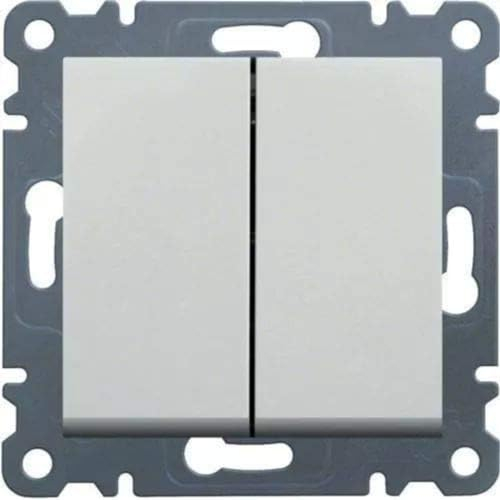 Hager lumina2 - Interruptor doble lumina2 blanco polar
