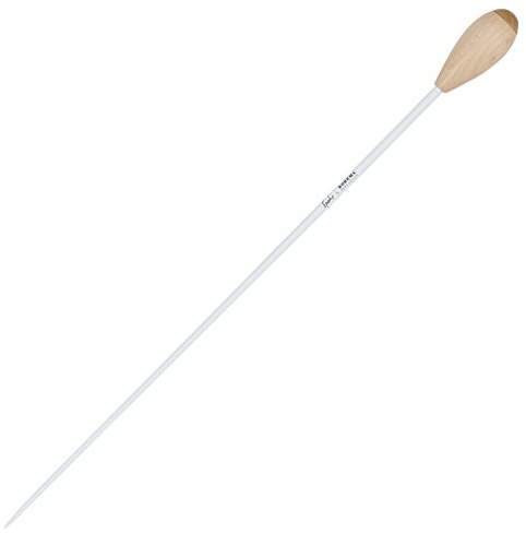 Taktstock Spohr, weiß lackiertes Holz, Ahorngriff