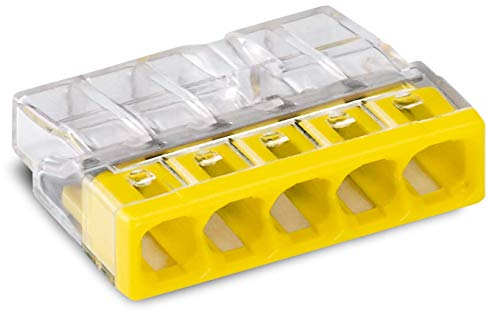WAGO Verbindungsklemmen 2273-205 | 5 Leiter, bis 2,5 mm², 100 Stück, COMPACT Verbindungsklemme für eindrähtige Leiter, bestätigte Anwendungssicherheit, kleinstmögliche Bauform