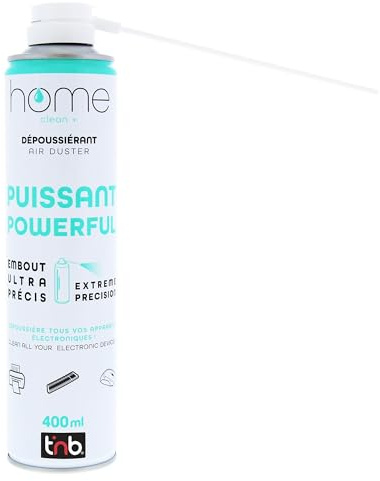 T’nB - Bombe Air Sec - Nettoyage Pc, Aerosol Dépoussiérant 200 mL, Air Comprimé Nettoyage Pc, Air Duster pour Matériel Informatique, Depoussierant Ordinateur, Soufflette Surpuissante - Butane