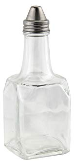 apollo THE HOUSEWARES BRAND 3357 Glass Vinegar Shaker, Clear 15 x 5.5 x 5.5 cm