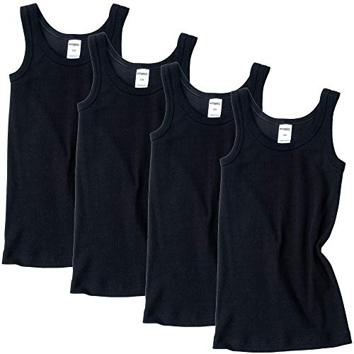 HERMKO 2800 4er Pack Jungen Unterhemd (Weitere Farben) Bio-Baumwolle