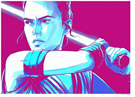 Komar Wandbild | Star Wars Faces Rey | Kinderzimmer, Jugendzimmer, Dekoration, Kunstdruck | ohne Rahmen | WB171-40x30 | Größe: 40 x 30 cm (Breite x Höhe)