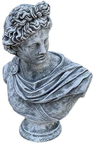 Stone and Style Stenskulptur byst antik frostad stenfigur