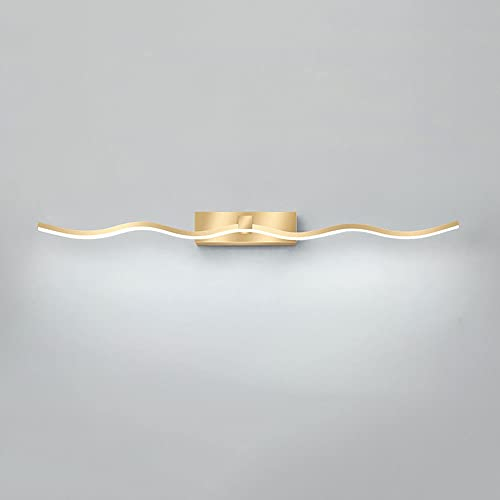 Vanity Light LED Badezimmerspiegellampe, Gold Metall Bad Vanity Wandleuchte, Wellenförmige Make-up Leuchte Spiegel Frontlichter Für Schlafzimmer Schminktisch Spiegelschrank