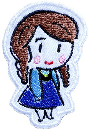 Octory Princess Iron On Patches for Clothing Saw On/Iron On Embroidered Patch Applique for Jeans, Hats, Bags (Anna)