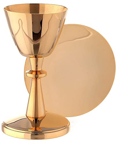 Holyart Calice avec patène Laiton doré 13 cm