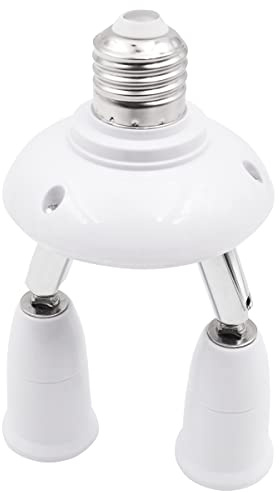 WANGCL 3 in 1 Adjustable E27 to E27 Base Light Bulb Adapter AC 220V Light Socket Splitter
