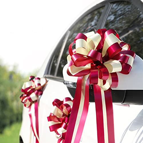 Fiocco Grande per Auto, Fiocco Regalo Grande, Fiocchi Regalo con Nastro, Fiocchi Regalo Fiocchi Decorativi per Matrimoni Nastri Fiocchi da Tirare con Brillantini per Compleanni di Matrimonio