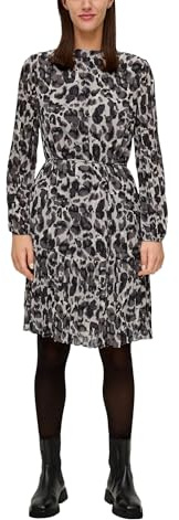 s.Oliver BLACK LABEL Damen Blusenkleid aus Chiffon White, 46