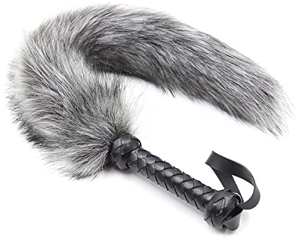 Fouet sexuel en fourrure douce avec poignée en cuir pu et queue duveteuse, fouet fétiche pour bdsm, SM, cosplay, sex toys