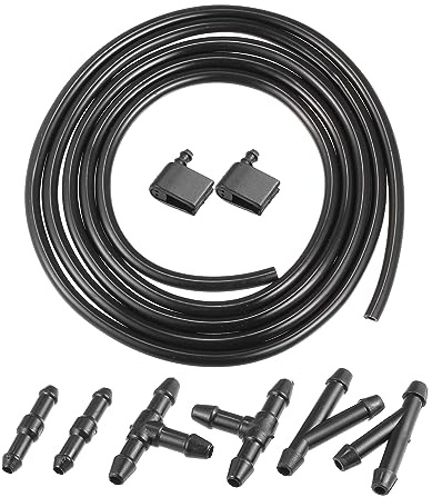 A ABSOPRO Waschdüsenset Für Mercedes-Benz Sprinter 10-22 9 Stück | Farbe Schwarz, Material Kunststoff, OE: 2E1955985/2E1955986, Für Dodge Sprinter & Für VW Crafter, Größe 20x17x6.5mm
