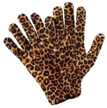 ZISTRCBAO Damen-Handschuhe, Damen-Touchscreen-Handschuhe, Winter, Warm, Strickhandschuh, Vintage-Braun, Leopardenmuster, Winddicht, Vollfinger-Fäustlinge Für Unisex, Fahren, Outdoor, Hundespaziergang