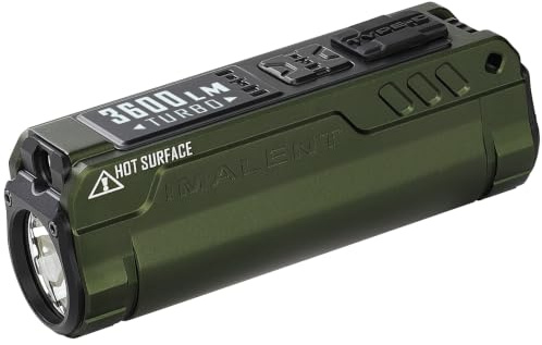IMALENT BL50 Rechargeable EDC Torch, 3,600 Lumens, 365nm UV Light, 428m Beam, OLED Display for Inspection and Outdoor Use (Black)