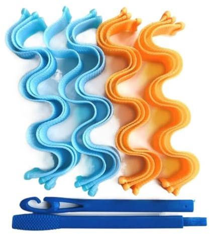 Rulos Para El Pelo Rizador de pelo sin calor, 12 Uds., rodillos for el cabello sin calor, rizos suaves, varillas rizadoras, varillas for permanente, formadores de ondas, herramientas de peinado Rulos