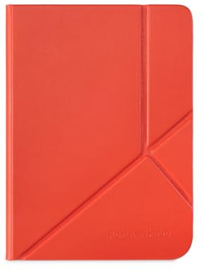 Étui SleepCover Rouge Cayenne pour Kobo Clara Colour/BW 6 | Housse avec Veille/Réveil | Support 2 Positions | Cuir Végan | Compatible Kobo Clara Colour et Clara BW