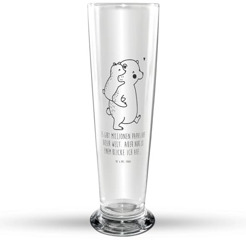 Mr. & Mrs. Panda Weizenglas Papa Bär - Geschenk, Vatertag, Schwester, Weizenbierglas, Danke Papa, Vorbild, Weizen Glas, Vati, Geschenk Papa, Opa,