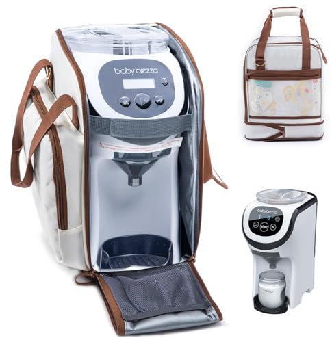 SFYBYHEART Carrying Case for baby Brezza Formula Pro Mini Mixer Machine - Travel Bag with Pockets for Essentials, Pumps, Bottles