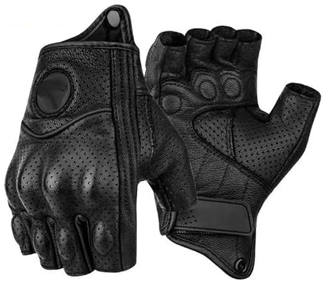 WANGBINGXING Motorradhandschuhe Sommer Motorrad Fingerlose Handschuhe Zubehör Halbe Finger Handschuhe Motocross Moto Guantes Motorrad Handschuhe(L)